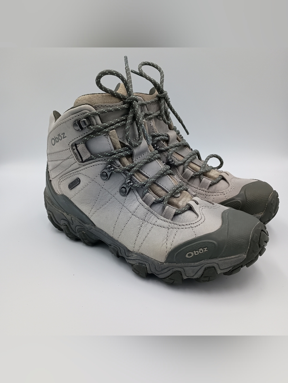 Oboz Bridger Mid Waterproof B-DRY Hiking Boots Frost Grey Women's Size 9